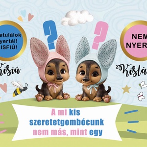 Kisfiú újszülött baba bejelentő kaparós sorsjegy, baba nemét felfedő egyedi vicces ajándék, Nagyi leszel, titkos üzenet - otthon & életmód - papír, írószer - Meska.hu
