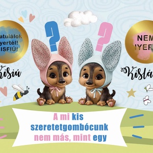 Kisfiú újszülött baba bejelentő kaparós sorsjegy, baba nemét felfedő egyedi vicces ajándék, Nagyi leszel, titkos üzenet - otthon & életmód - papír, írószer - Meska.hu
