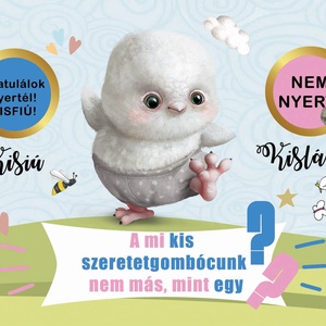 Kisfiú újszülött baba bejelentő kaparós sorsjegy, baba nemét felfedő egyedi vicces ajándék, Nagyi leszel, titkos üzenet - otthon & életmód - papír, írószer - Meska.hu