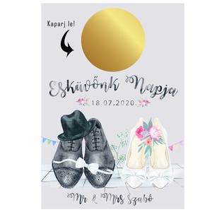 Nászajándék egyedi kaparós sorsjegy, Titkos üzenet, Vicces trendi ajándék, esküvői kellék, ajándékkisérő, Ifjú házasok - esküvő - emlék & ajándék - nászajándék - Meska.hu