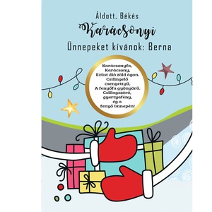 A6 os egyedi kaparós sorsjegy, meglepetés vicces ajándék, karácsonyi ajándékkisérő, képeslap, jókivánság, köszöntő, vers - karácsony - Meska.hu