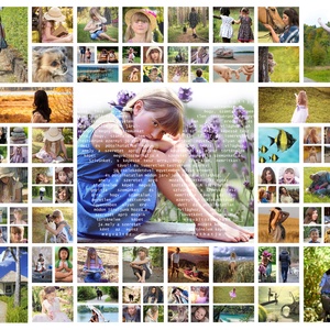 100 db fotóból készült fotókollázs montázs Kerekévfordulós ajándék 50 60 70 80 90 születésnap esküvő nászajándék nagyi - otthon & életmód - dekoráció - Meska.hu
