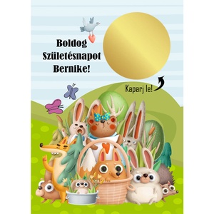 Titkos üzenet egyedi kaparós sorsjegy Vicces ajándék Különleges bejelentő bagoly baglyos Szülinapi képeslap kisérőkártya - otthon & életmód - papír, írószer - Meska.hu