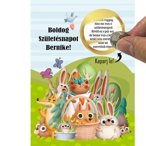 Titkos üzenet egyedi kaparós sorsjegy Vicces ajándék Különleges bejelentő bagoly baglyos Szülinapi képeslap kisérőkártya - otthon & életmód - papír, írószer - Meska.hu