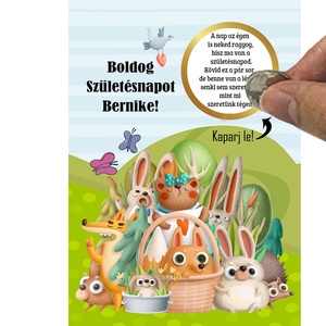 Titkos üzenet egyedi kaparós sorsjegy Vicces ajándék Különleges bejelentő bagoly baglyos Szülinapi képeslap kisérőkártya - otthon & életmód - papír, írószer - Meska.hu