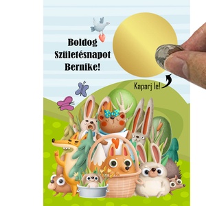 Titkos üzenet egyedi kaparós sorsjegy Vicces ajándék Különleges bejelentő bagoly baglyos Szülinapi képeslap kisérőkártya - otthon & életmód - papír, írószer - Meska.hu