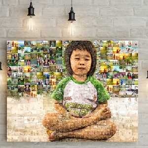 Fotómozaik mozaikfotó mozaikkép fotó fényképes kollázs, Születésnap szülinapi poszter nászajándék esküvő kerek évforduló - otthon & életmód - dekoráció - kép & falikép - mozaik kép - Meska.hu