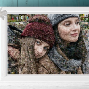 Fotómozaik mozaikfotó mozaikkép fotó fényképes kollázs, családról családi fotó family portrait portré szülinapra esküvő - otthon & lakás - dekoráció - kép & falikép - mozaik kép - Meska.hu