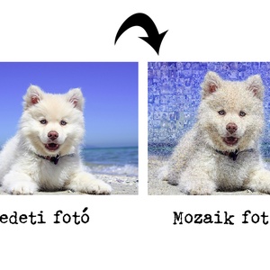 Szülinapi fényképes mozaik poszter, állatos poszter kutyaimádó évforduló 30, 40, 50 édesanyának feleségemnek férjemnek - otthon & lakás - dekoráció - kép & falikép - poszter - Meska.hu