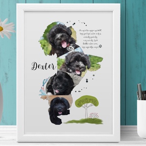 Egyedi Bichon Havanese kutyusus kutya falidekoráció, kutyák szerelmeseinek, kutyarajongóknak, állatbarátoknak állatos , Otthon & Lakás, Dekoráció, Kép & Falikép, Poszter, Fotó, grafika, rajz, illusztráció, MESKA