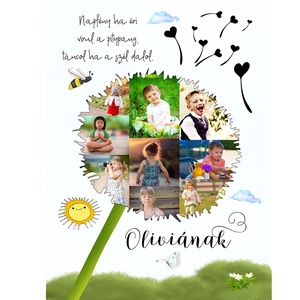 Ballagási tabló Pitypang búcsúajándék óvónéninek bölcsis-ovis poszter dadusnak  - otthon & életmód - dekoráció - kép & falikép - poszter - Meska.hu