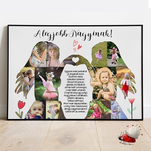 Fényképes unoka poszter nagymamának nagypapának nagyszülők Szülinap Papa Mama Nagyi kislányok - otthon & életmód - dekoráció - kép & falikép - poszter - Meska.hu