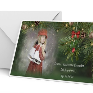 Karácsonyi képeslap, képeslapcsomag fényképpel, 6 db egyedi különleges ajándékkisérő, télapó advent gyerekrajz , Karácsony, Karácsonyi ajándékozás, Karácsonyi képeslap, üdvözlőlap, ajándékkísérő, Fotó, grafika, rajz, illusztráció, MESKA