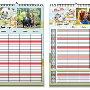 Családi rendező fényképes falinaptár, 2026-os karácsonyi ajándék, ajándékkisérő, képeslap - otthon & életmód - dekoráció - fali és függő dekoráció - falinaptár & öröknaptár - Meska.hu