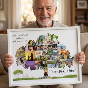 Családfa poszter 60, 70, 80, 75 éves születésnapra, házassági évforduló, Papának, Mamának, Nagyszülők - Meska.hu