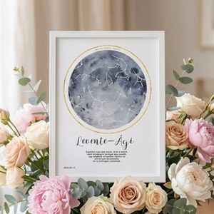 Csillagtérkép poszter Nászajándék, Barátnő, Esküvő, Szülinap Évforduló Szerelmes falidekor Anyának - Meska.hu