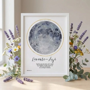 Csillagtérkép poszter Nászajándék, Barátnő, Esküvő, Szülinap Évforduló Szerelmes falidekor Anyának - Meska.hu