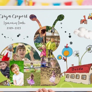 Legjobb óvó néni ajándék, Fényképes Óvodai Ballagási Tabló, Bölcsőde, Csiga Csoport, Óvónéni, Dadusoknak Poszter  - Meska.hu