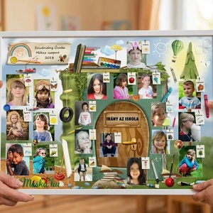 Fényképes Óvodai Ballagási Tabló, Bölcsőde, Ballagó Csoport, Óvónéniknek Dadusnak Poszter , Otthon & Életmód, Dekoráció, Kép & Falikép, Poszter, Fotó, grafika, rajz, illusztráció, MESKA