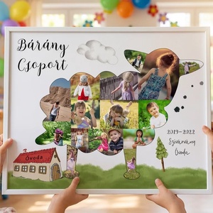 Legjobb óvó néni ajándék, Fényképes Óvodai Ballagási Tabló, Bölcsőde, Bárány Csoport, Óvónéni, Dadusoknak Poszter  - Meska.hu