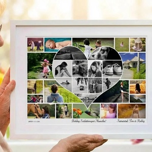 Fényképes Szív Kollázs Poszter � Egyedi Ajándék Születésnapra, Évfordulóra - Meska.hu