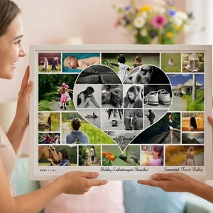 Fényképes Szív Kollázs Poszter � Egyedi Ajándék Születésnapra, Évfordulóra, szivecske - Meska.hu