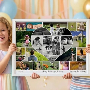 Fényképes Szív Kollázs Poszter � Egyedi Ajándék Születésnapra, Évfordulóra - Meska.hu