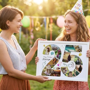 Szülinapi fényképes szám poszter, 30-as 40-es 50, 60, 70 születésnap évfordulóra fotós ajándék nagyinak papának feleség - Meska.hu