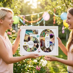 Szülinapi fényképes szám poszter, 30-as 40-es 50, 60, 70 születésnap évfordulóra fotós ajándék nagyinak papának feleség - Meska.hu