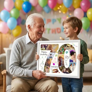 Szülinapi fényképes szám poszter, 30-as 40-es 50, 60, 70 születésnap évfordulóra fotós ajándék nagyinak papának feleség - Meska.hu