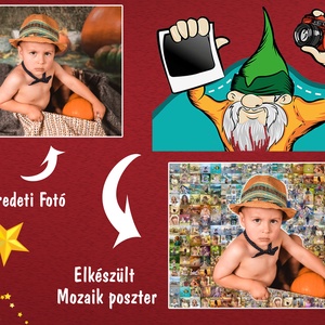Fényképes Mozaikposzter, Egyedi Emlékkollázs Saját Fotókból Családi Falikép Ajándék - otthon & életmód - dekoráció - kép & falikép - poszter - Meska.hu