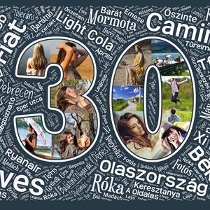Születésnapi fényképes számos poszter, 30. szülinapra Szóposzter Nőknek Férfiaknak Barátnőnek Lányoknak Fiúknak Apának - otthon & életmód - dekoráció - kép & falikép - poszter - Meska.hu