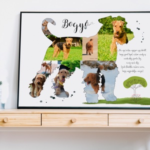 Airedale terrier kutyus kutya falidekoráció, kutyák szerelmeseinek, születésnapra, Vicces, Frappáns, Szülinapi ajándék - otthon & életmód - dekoráció - kép & falikép - poszter - Meska.hu