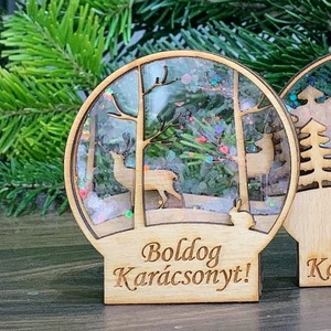 Hógömb, karácsonyi dekoráció - karácsony - karácsonyi lakásdekoráció - karácsonyi lakásdíszek - Meska.hu