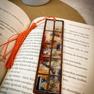 Egy ablak az őszi tájra  - Festett, fa könyvjelző  - Meska.hu