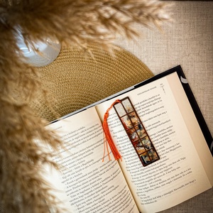 Egy ablak az őszi tájra  - Festett, fa könyvjelző  - könyv & zene - könyvjelző - Meska.hu