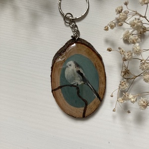 Kulcstartó - Fára festett kulcstartó - Őszapó - táska & tok - kulcstartó & táskadísz - kulcstartó - Meska.hu