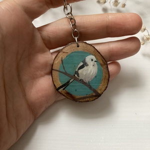 Kulcstartó - Fára festett kulcstartó - Őszapó - táska & tok - kulcstartó & táskadísz - kulcstartó - Meska.hu