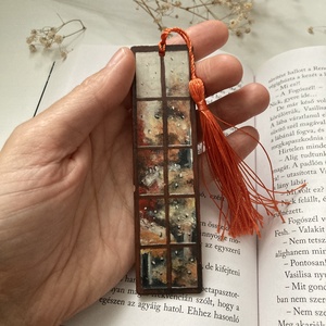 Egy ablak az őszi tájra  - Festett, fa könyvjelző  - könyv & zene - könyvjelző - Meska.hu