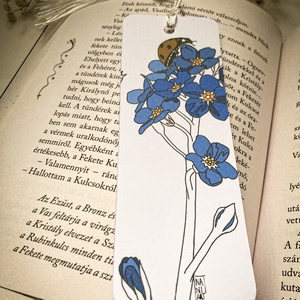 Könyvjelző bojttal - Virágos könyvjelző - könyv & zene - könyvjelző - Meska.hu