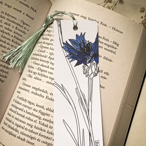 Könyvjelző bojttal - Virágos könyvjelző - könyv & zene - könyvjelző - Meska.hu