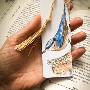 Könyvjelző bojttal - Madaras könyvjelző - könyv & zene - könyvjelző - Meska.hu