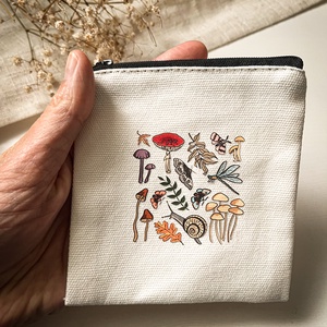 Neszeszer - mini cipzáras vászon tároló - táska & tok - neszesszer - Meska.hu