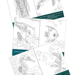 Színező kártyák - DIY Színező kártgyák motivációs üzenetekkel - otthon & életmód - papír, írószer - színező - Meska.hu