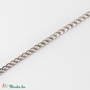 Lapos lánc, lánchosszabbító 7x5x1mm - nikkel szín - kellékek & szerszámok - gyöngyfűzés kellékek - fém köztesek - Meska.hu