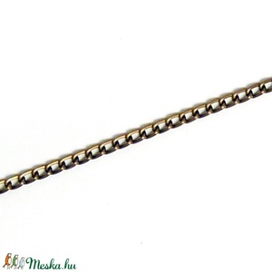 Vékony lánc, 3x2x0,4mm - vörösréz szín - kellékek & szerszámok - gyöngyfűzés kellékek - Meska.hu