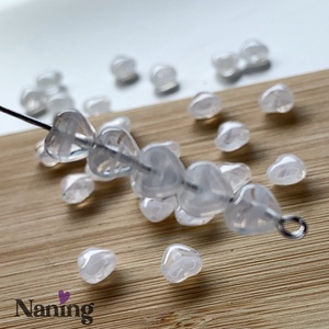 Cseh üveggyöngy - preciosa - szivecske - átlátszó - 20db, Kellékek & szerszámok, Gyöngyfűzés kellékek, Egyéb alkatrész, , MESKA