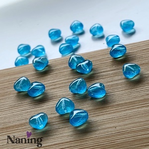 Cseh üveggyöngy - preciosa - szivecske - türkizkék - 20db, Kellékek & szerszámok, Gyöngyfűzés kellékek, Egyéb alkatrész, , MESKA