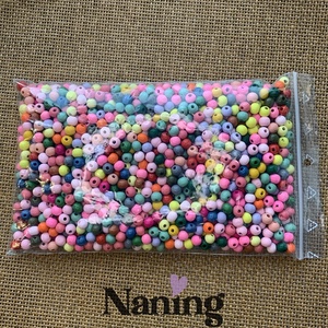 Festett fagyöngy mix � 5mm � élénk színválogatás - 750db/csomag - 50gramm - 1,30ft/db, Kellékek & szerszámok, Gyöngyfűzés kellékek, Egyéb alkatrész, , MESKA