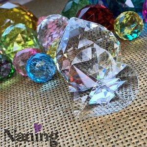 Kristályszív � napfogó � 40mm � átlátszó - kellékek & szerszámok - dekorációs kellékek - egyéb kellékek - Meska.hu